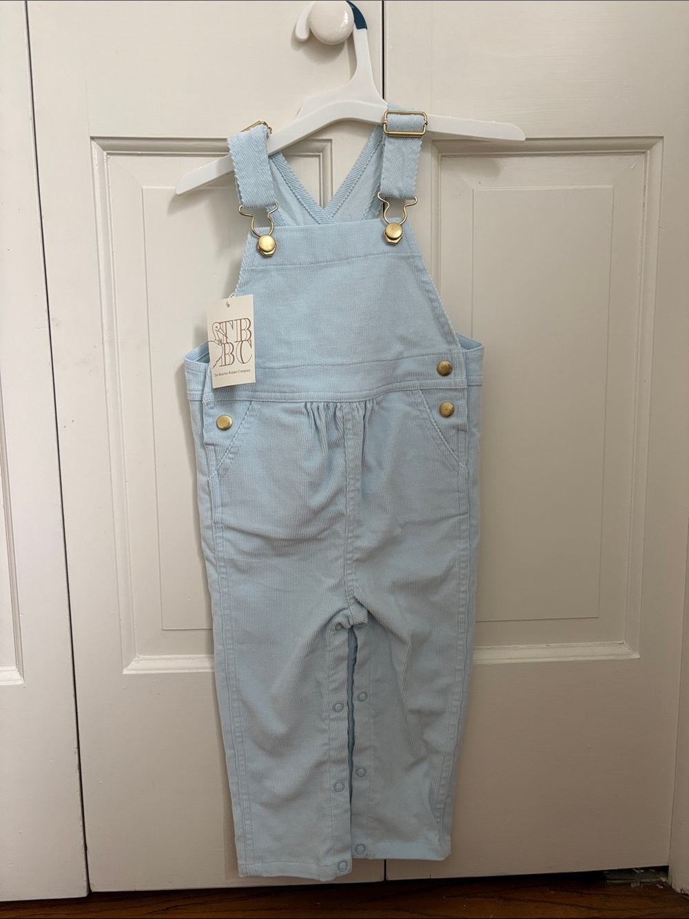 The Beaufort Bonnet Company Channing Choo Choo Longails in Buckhead Blue 12-18 m